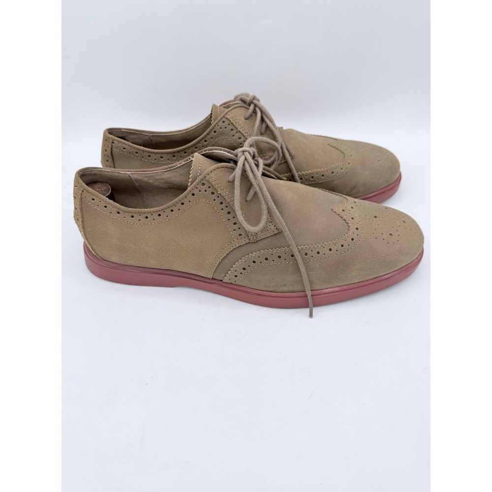 Polo Ralph Lauren Orrick Wingtip Oxfords Sand Brogue Suede Polo Shoes Mens‎ 9D